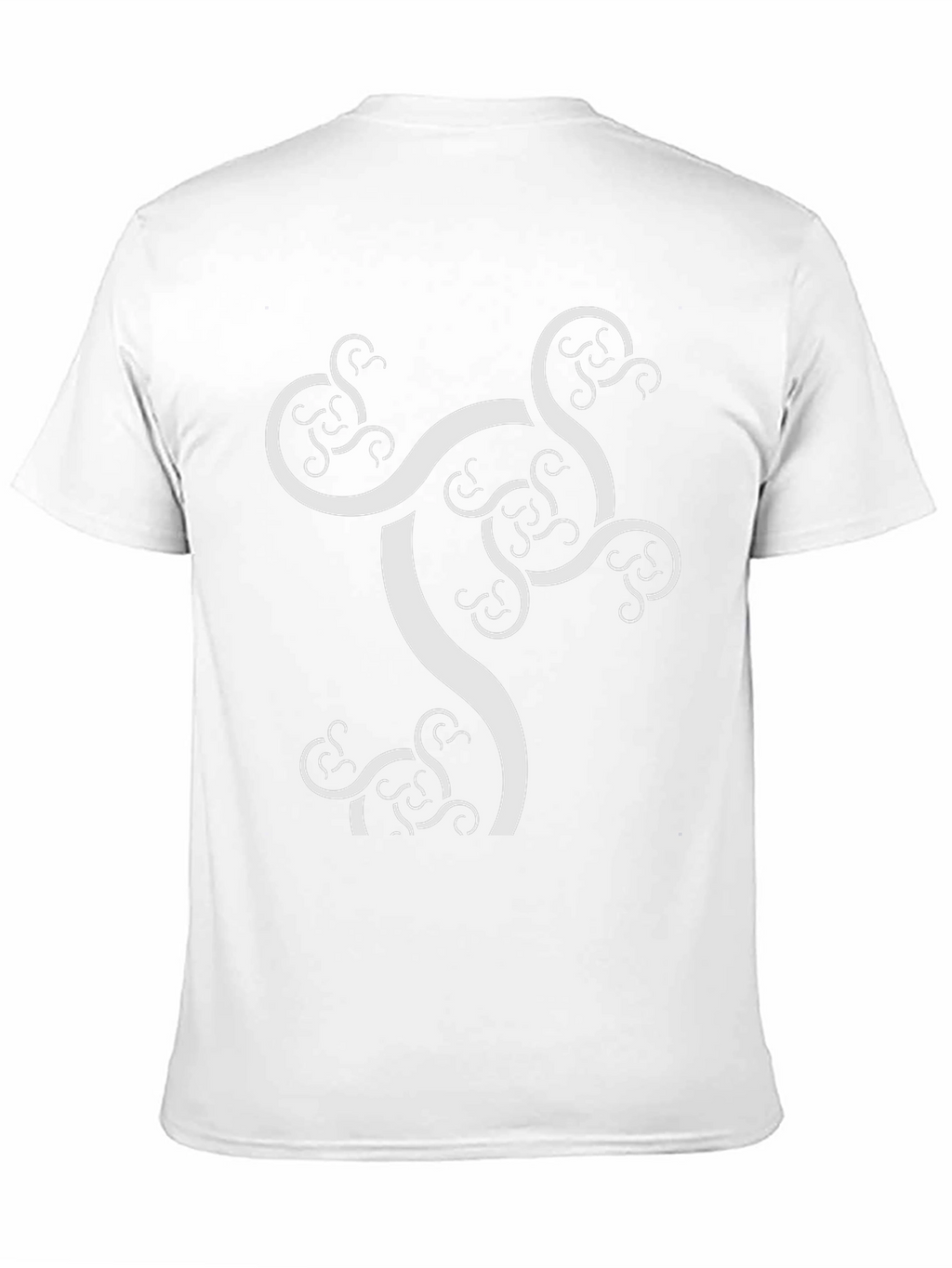 Abstract Fractal Design Black T-Shirt
