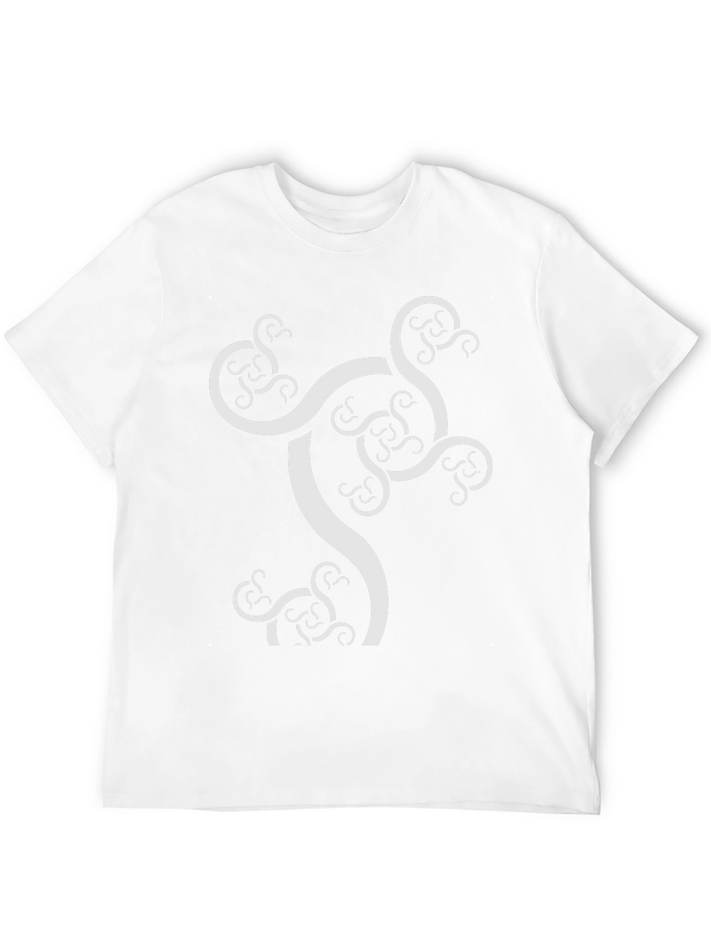 Abstract Fractal Design Black T-Shirt