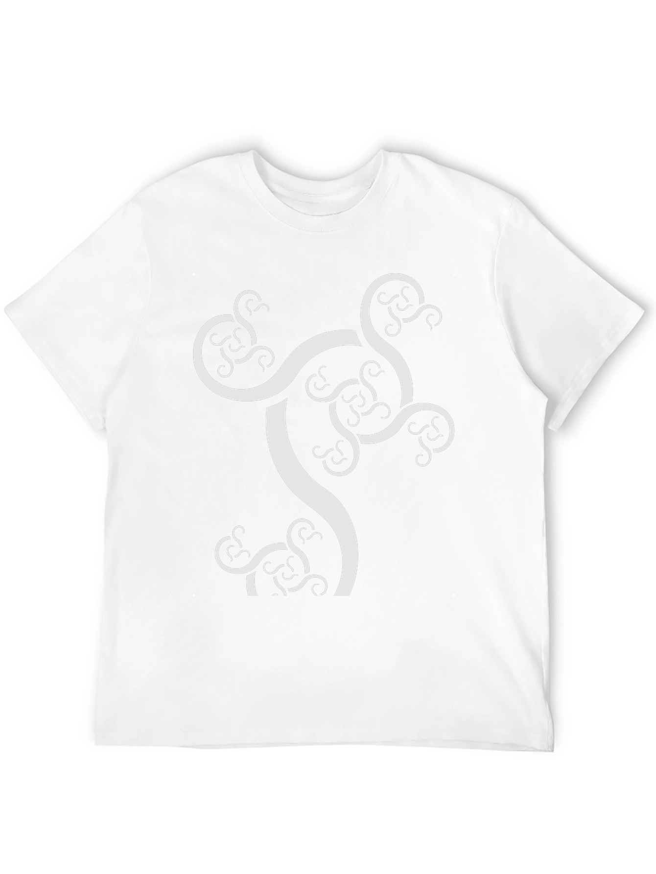 Abstract Fractal Design Black T-Shirt