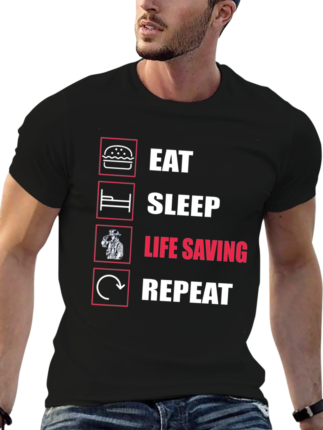 Eat Sleep Life Saving Repeat T-Shirt