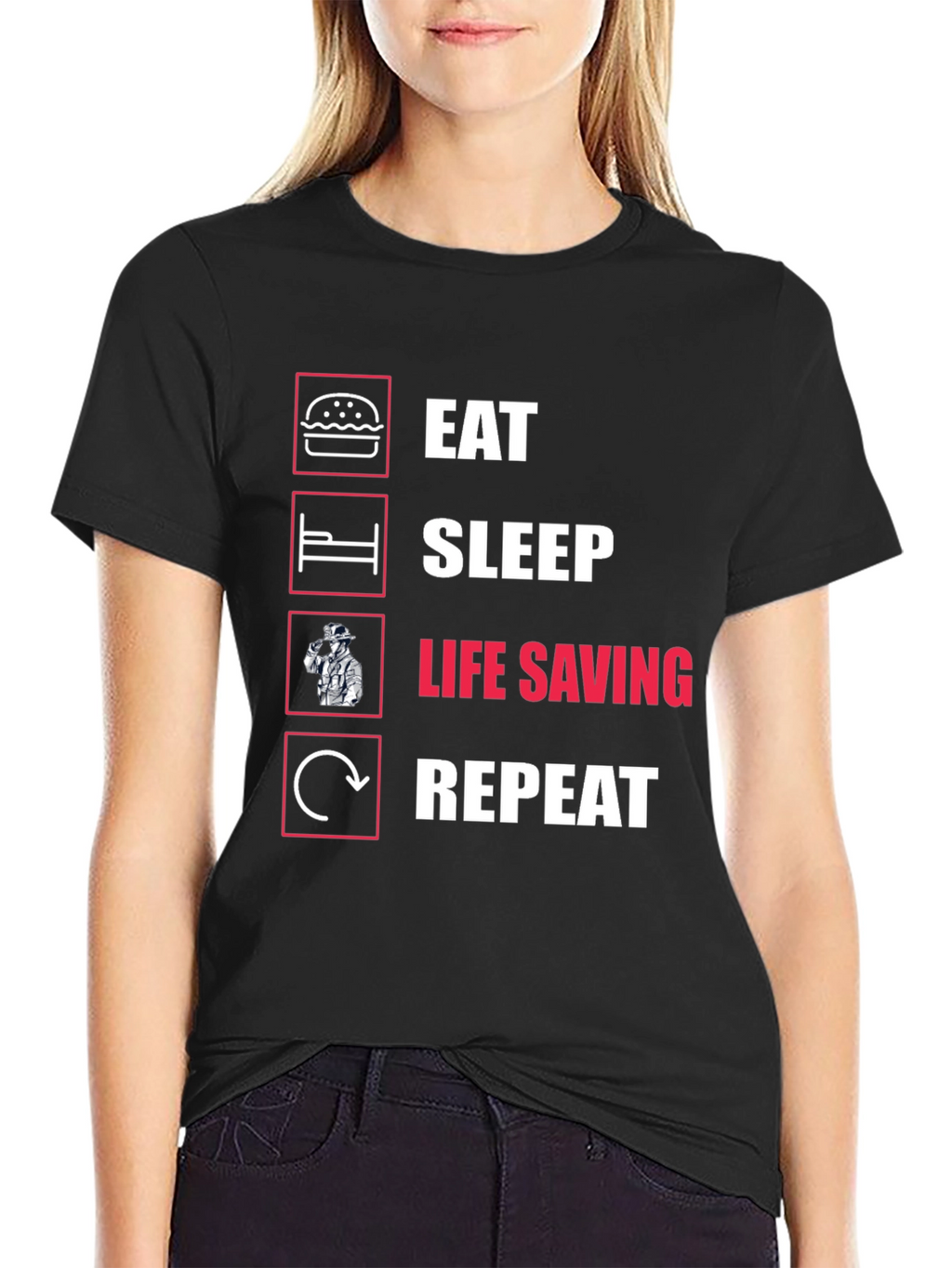 Eat Sleep Life Saving Repeat T-Shirt