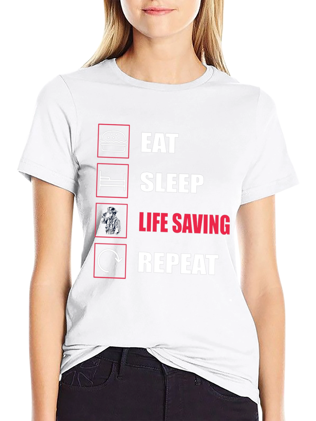 Eat Sleep Life Saving Repeat T-Shirt