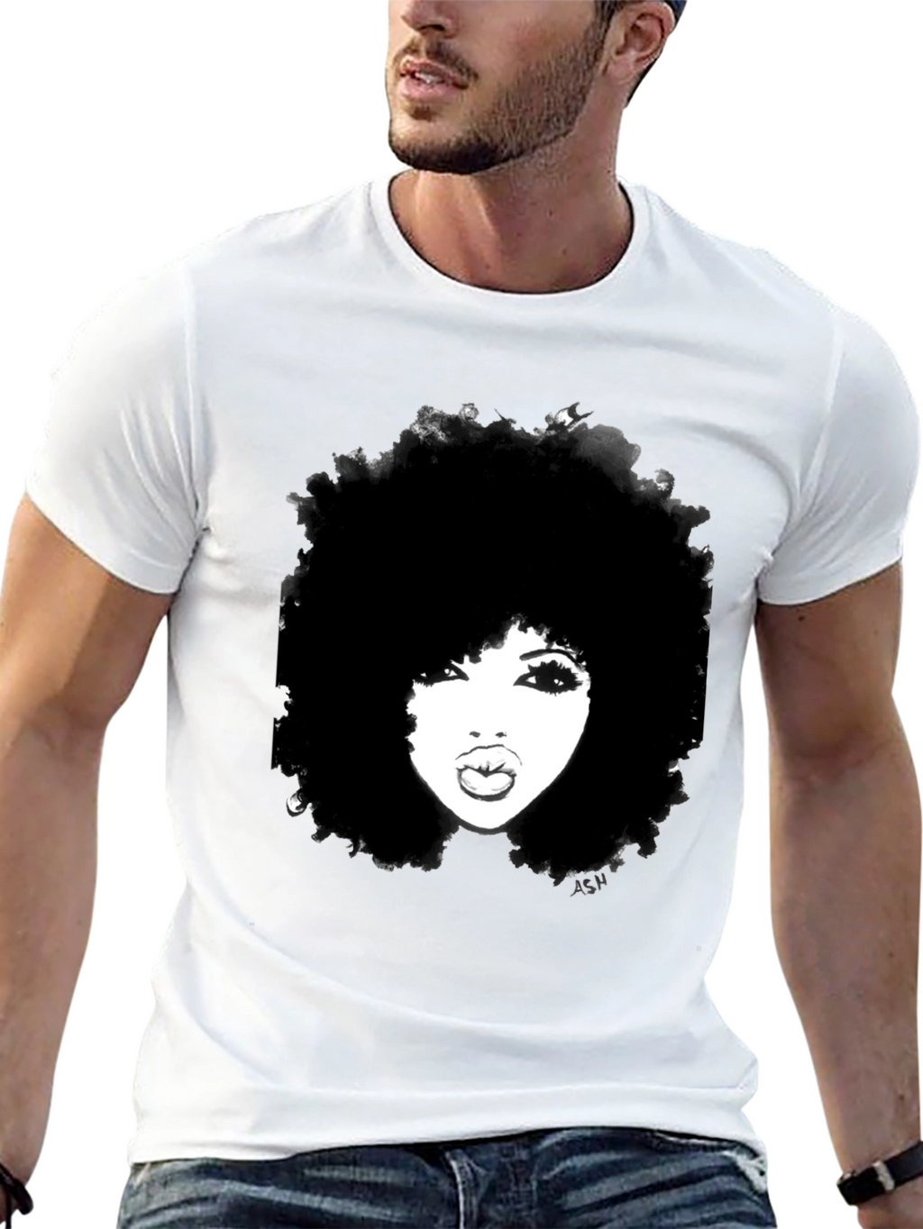 Afro Woman Graphic Tee - Bold & Stylish
