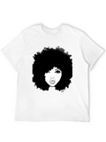 Afro Woman Graphic Tee - Bold & Stylish