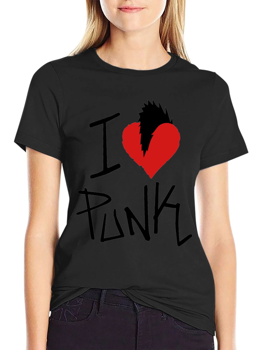 I Heart Punk Graphic Tee - Black