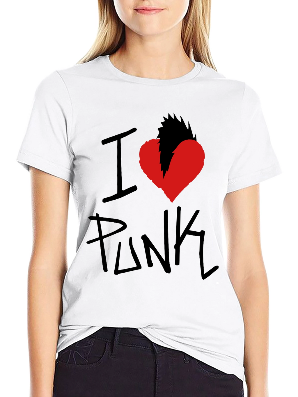 I Heart Punk Graphic Tee - Black