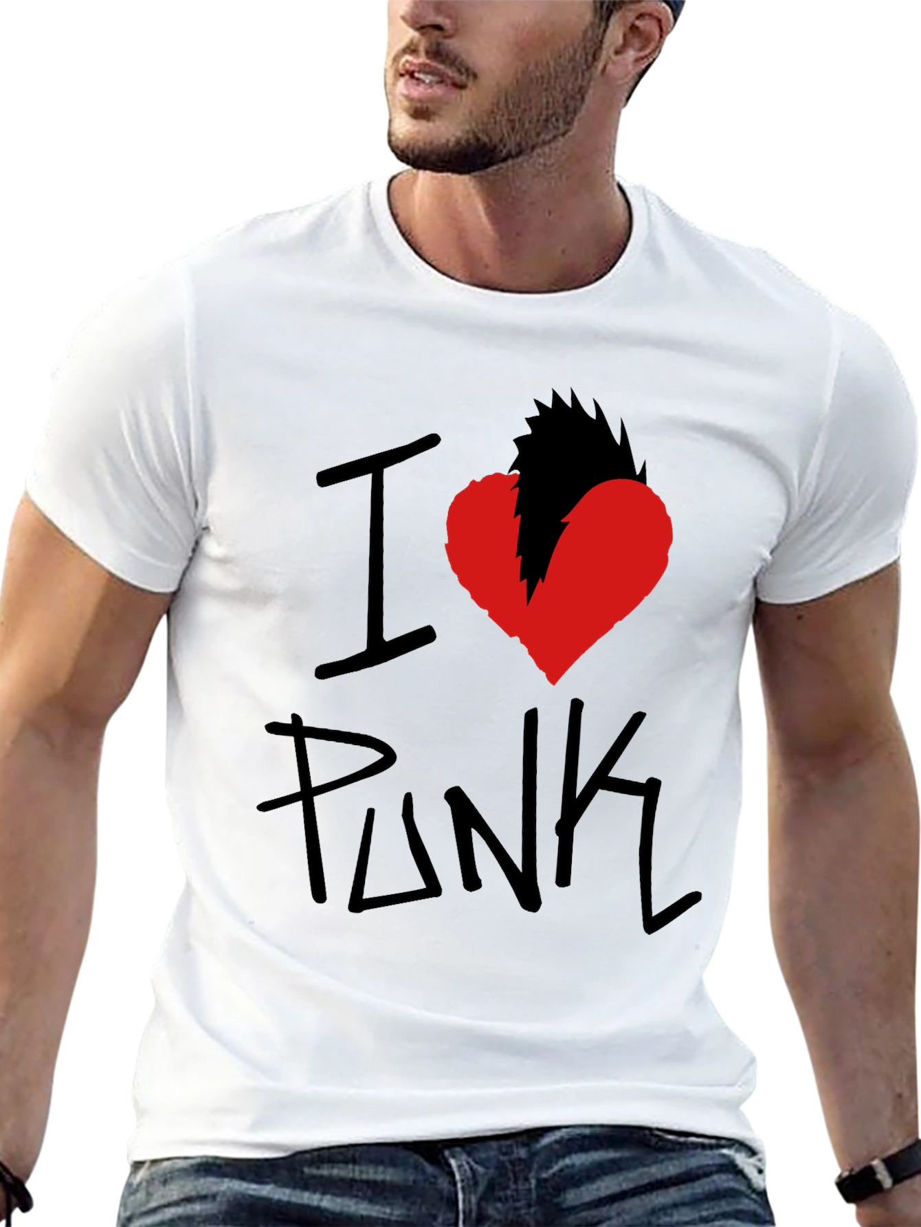 I Heart Punk Graphic Tee - Black
