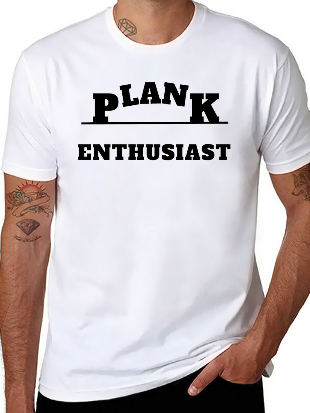 Plank Enthusiast Black T-Shirt