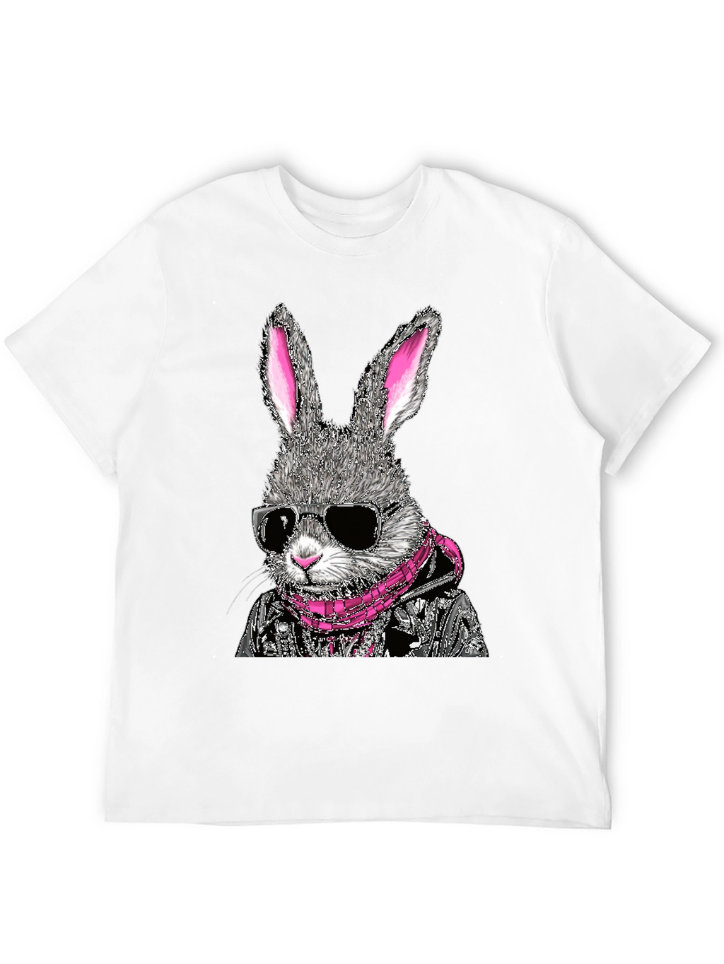 Cool Rabbit Graphic Tee - Black Cotton T-Shirt