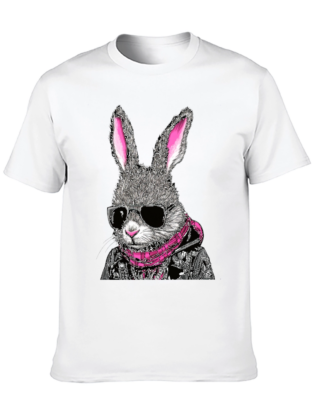 Cool Rabbit Graphic Tee - Black Cotton T-Shirt
