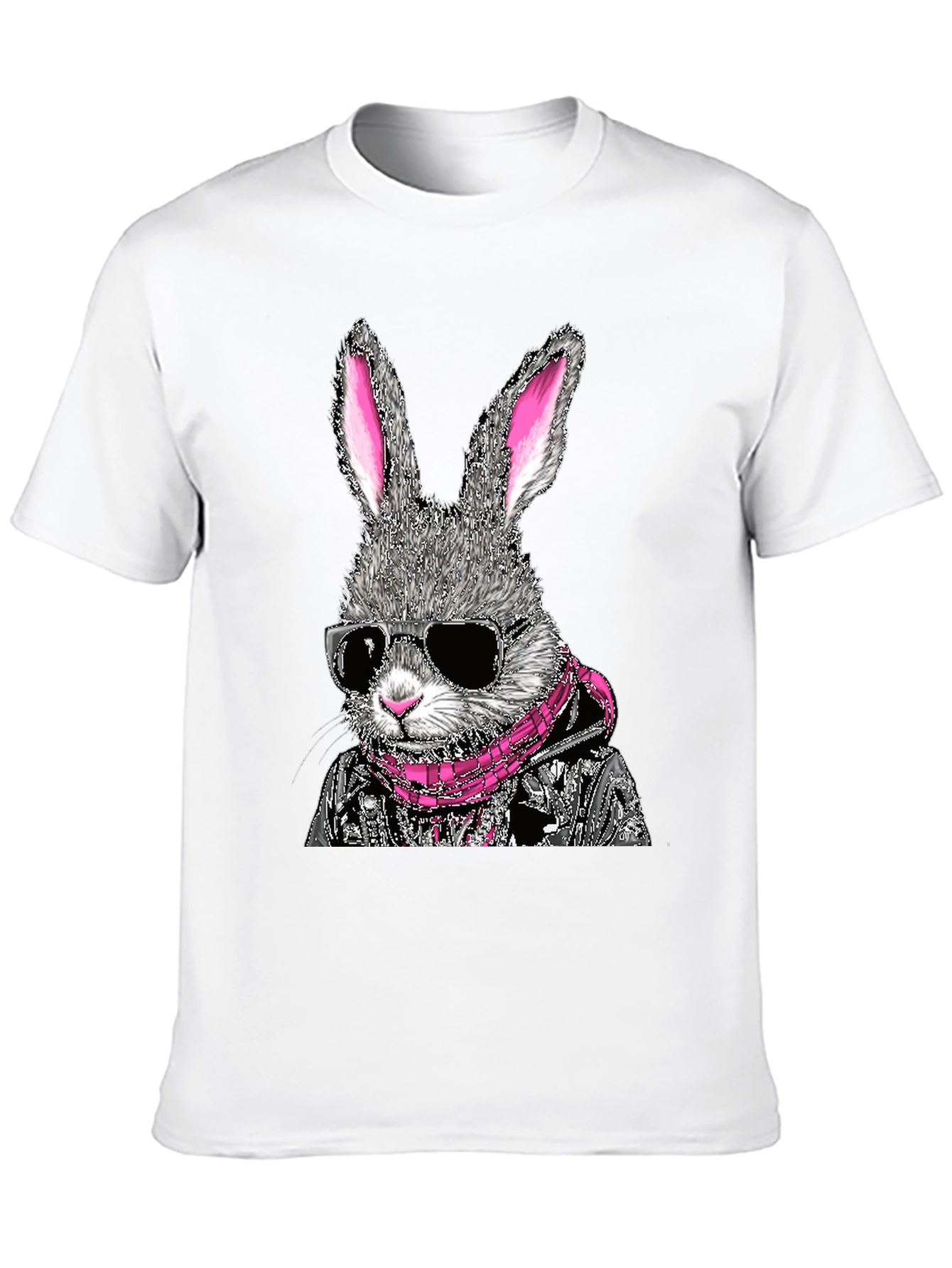 Cool Rabbit Graphic Tee - Black Cotton T-Shirt