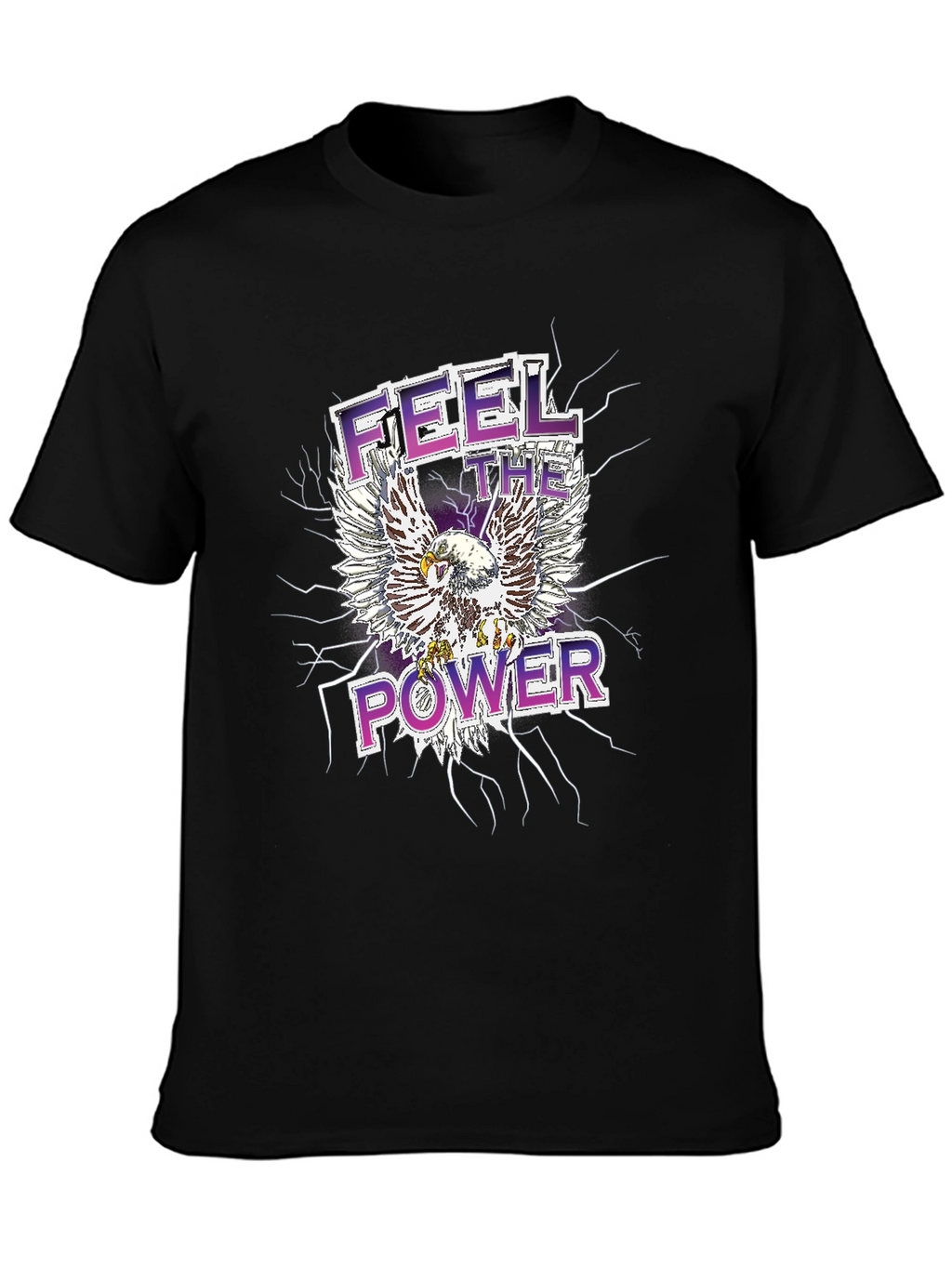Feel the Power Eagle Graphic T-Shirt