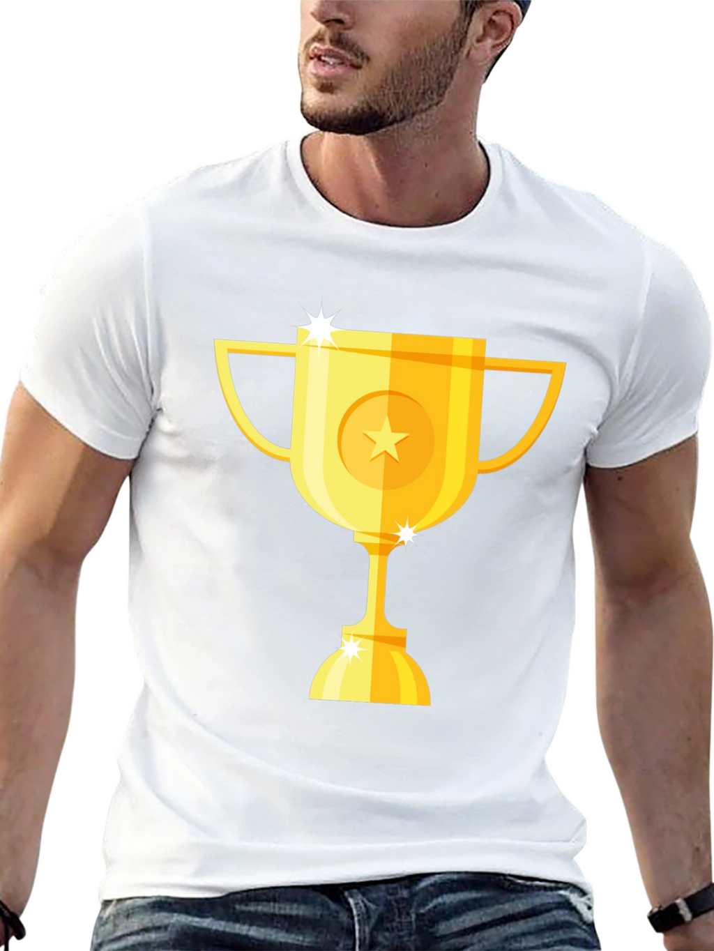 Gold Trophy Graphic Black T-Shirt