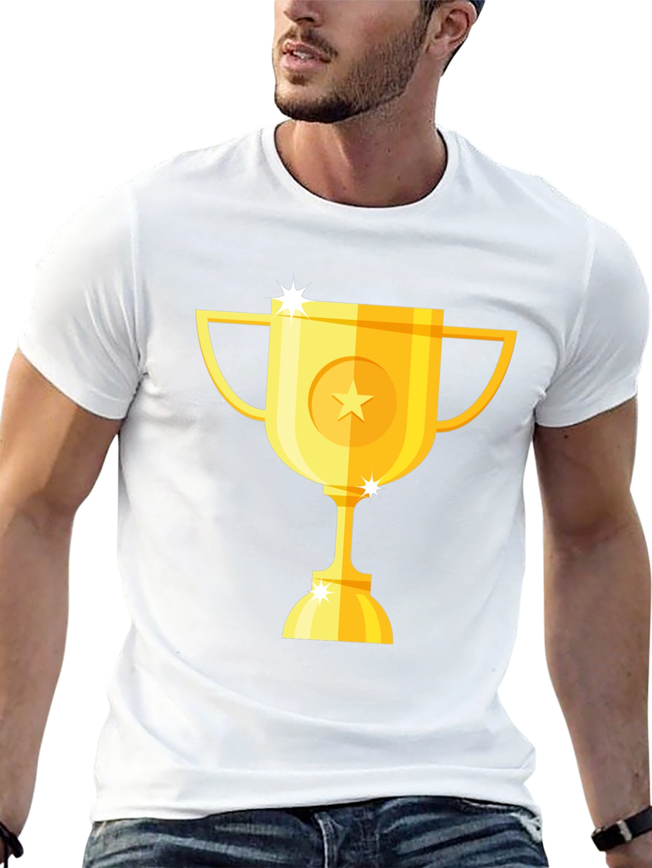 Gold Trophy Graphic Black T-Shirt