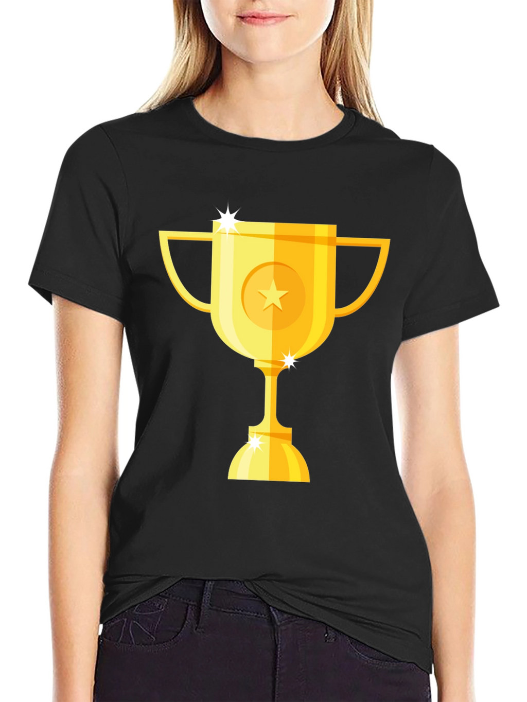 Gold Trophy Graphic Black T-Shirt