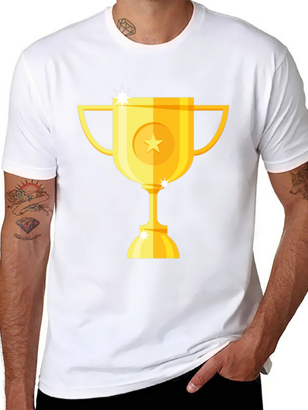 Gold Trophy Graphic Black T-Shirt