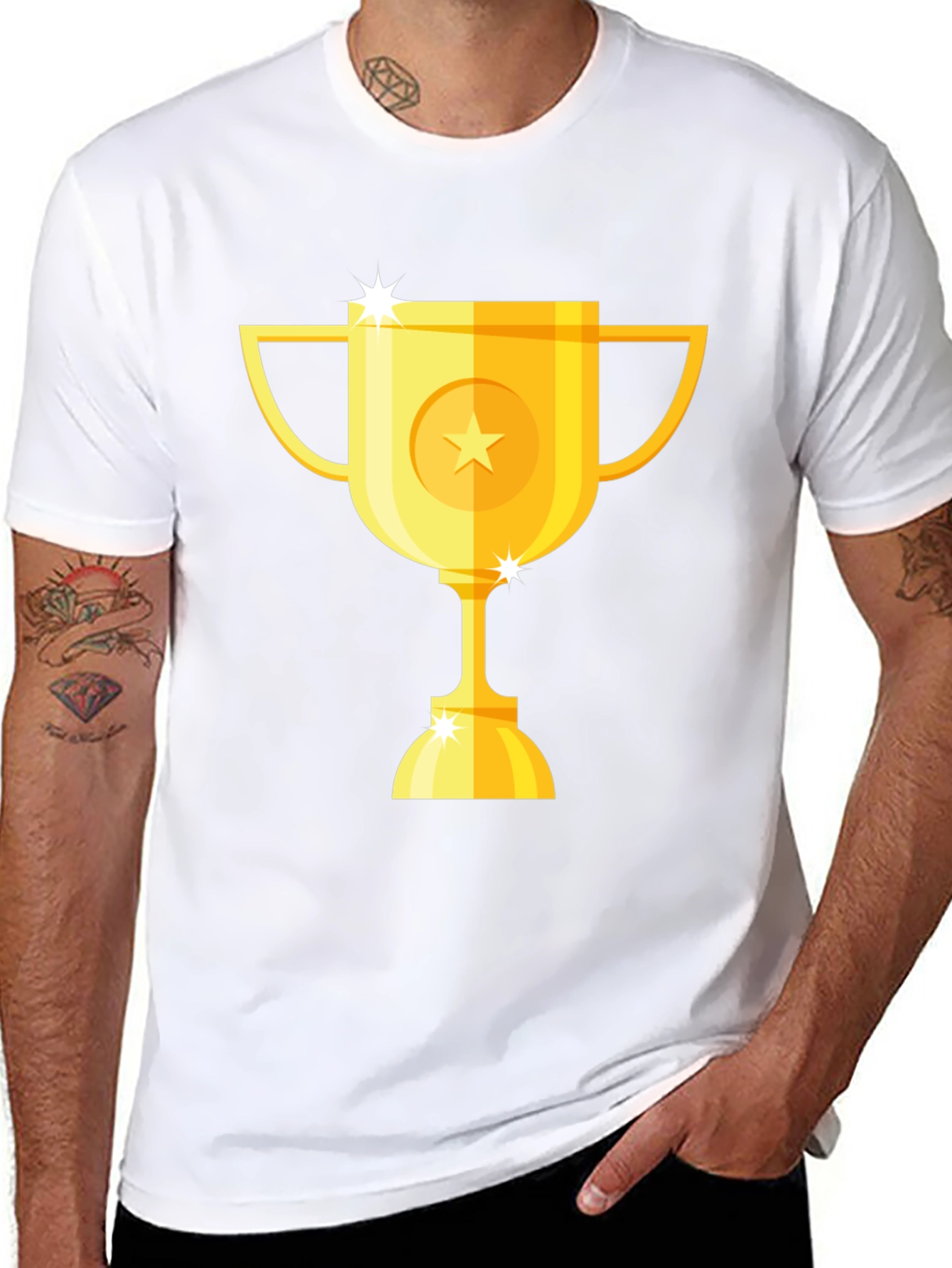 Gold Trophy Graphic Black T-Shirt