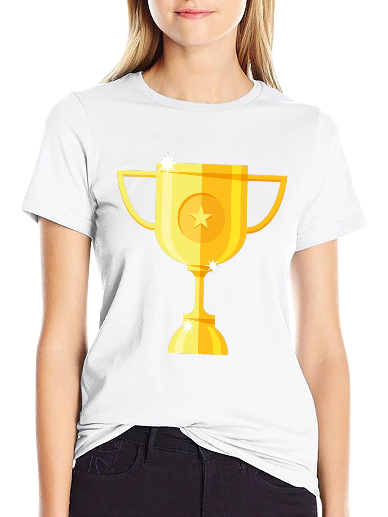 Gold Trophy Graphic Black T-Shirt