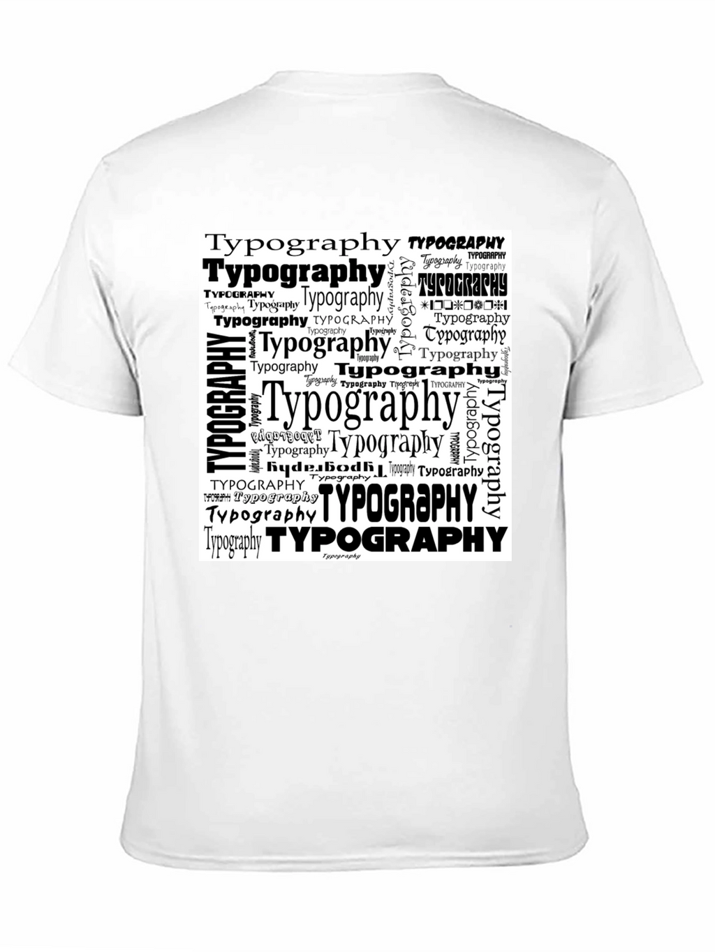 Typography Graphic Print Black T-Shirt