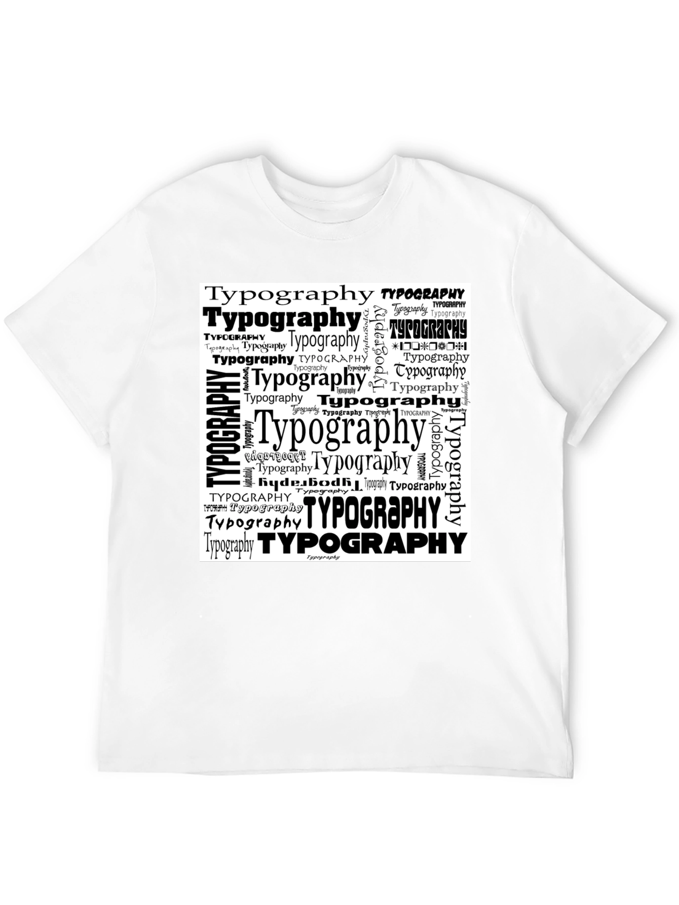 Typography Graphic Print Black T-Shirt