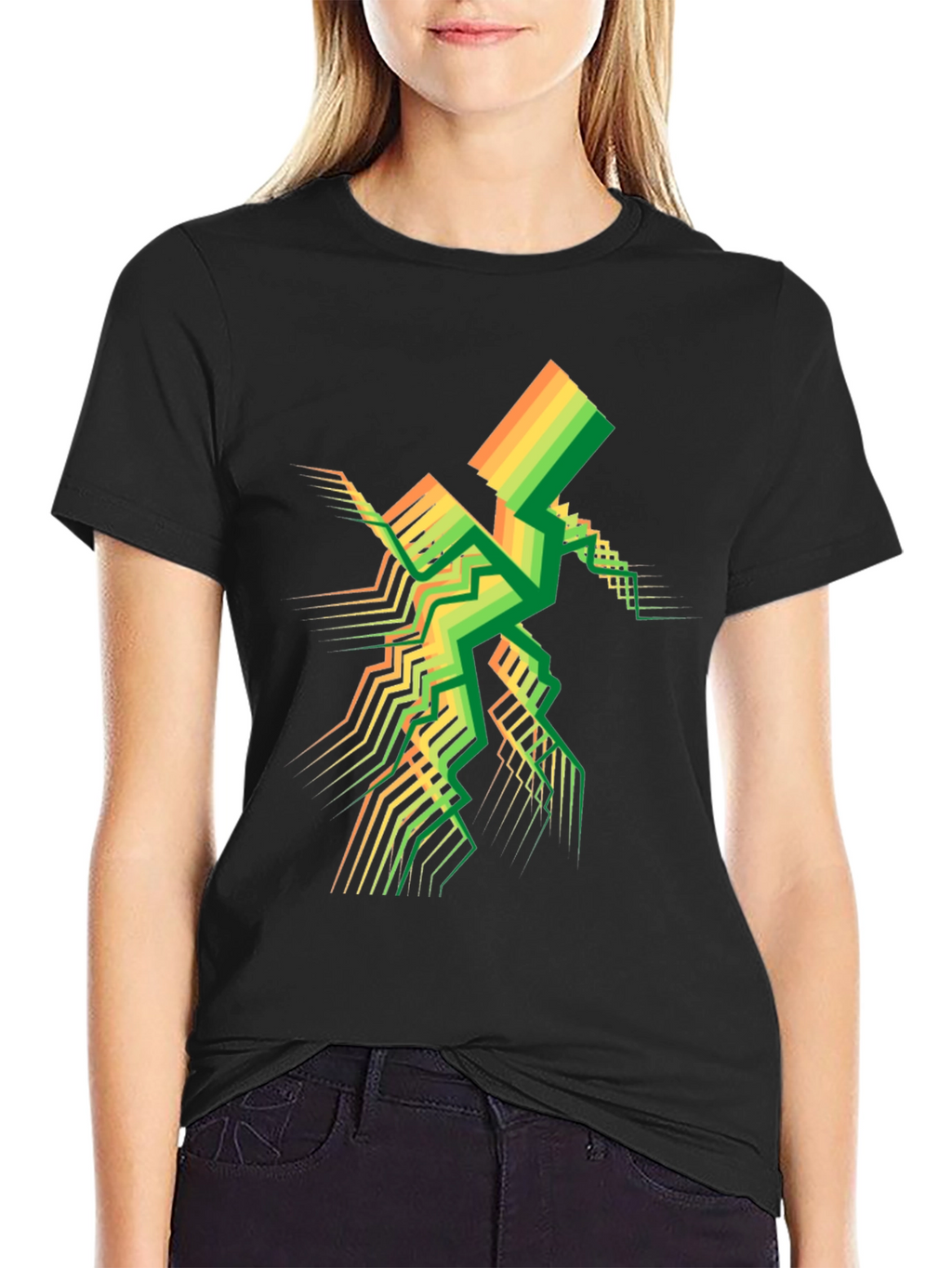 Geometric Spectrum Tee - Modern Abstract Design