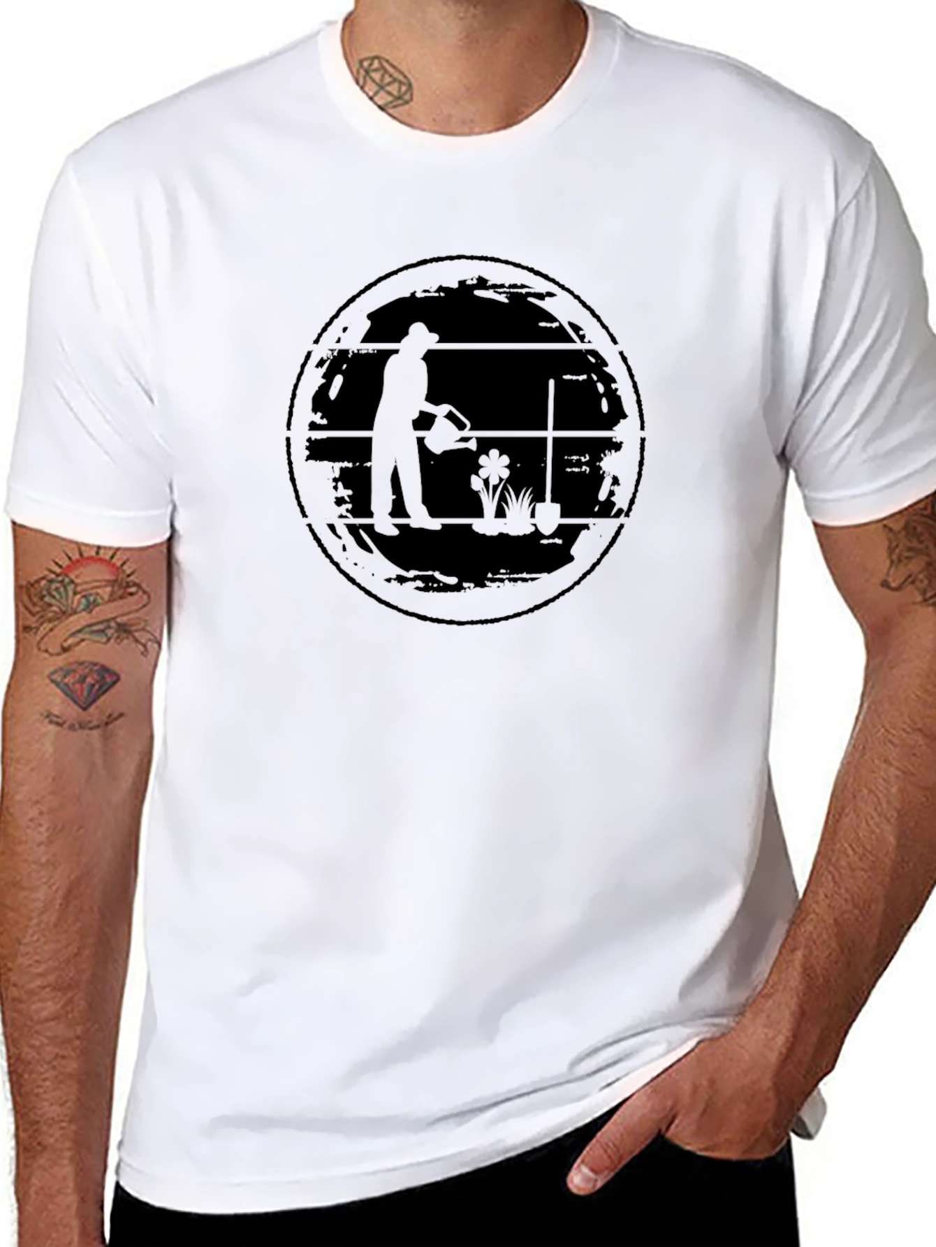 Gardener T-Shirt - Black Gardening Design