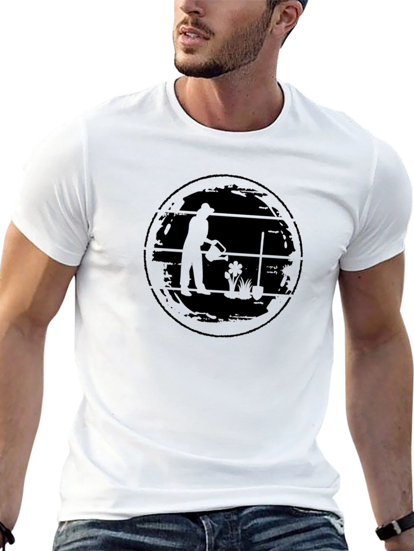 Gardener T-Shirt - Black Gardening Design