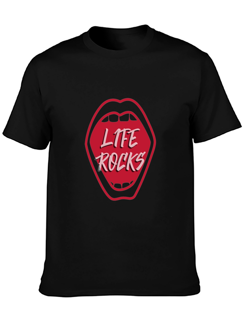 Life Rocks Graphic Tee - Black