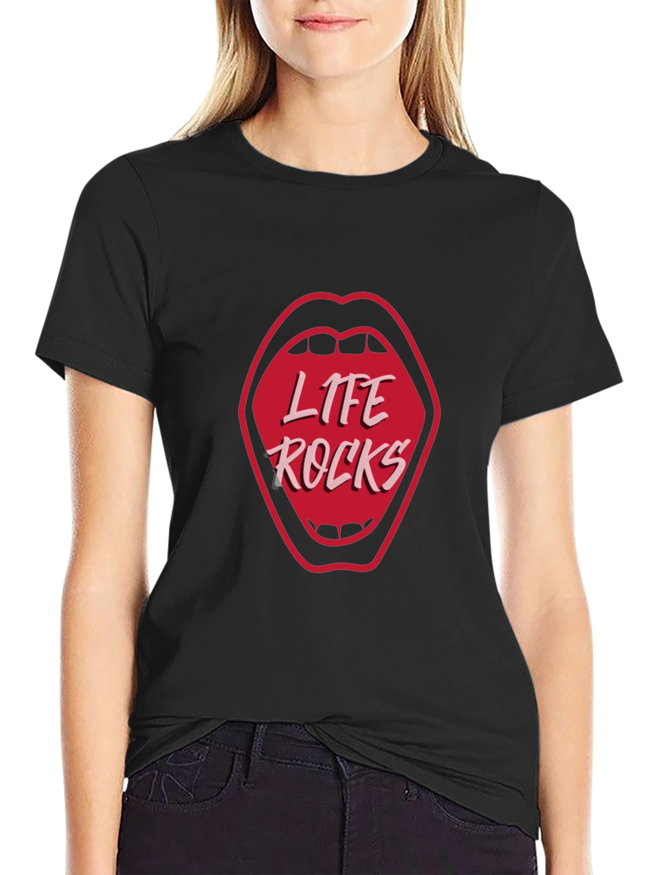 Life Rocks Graphic Tee - Black