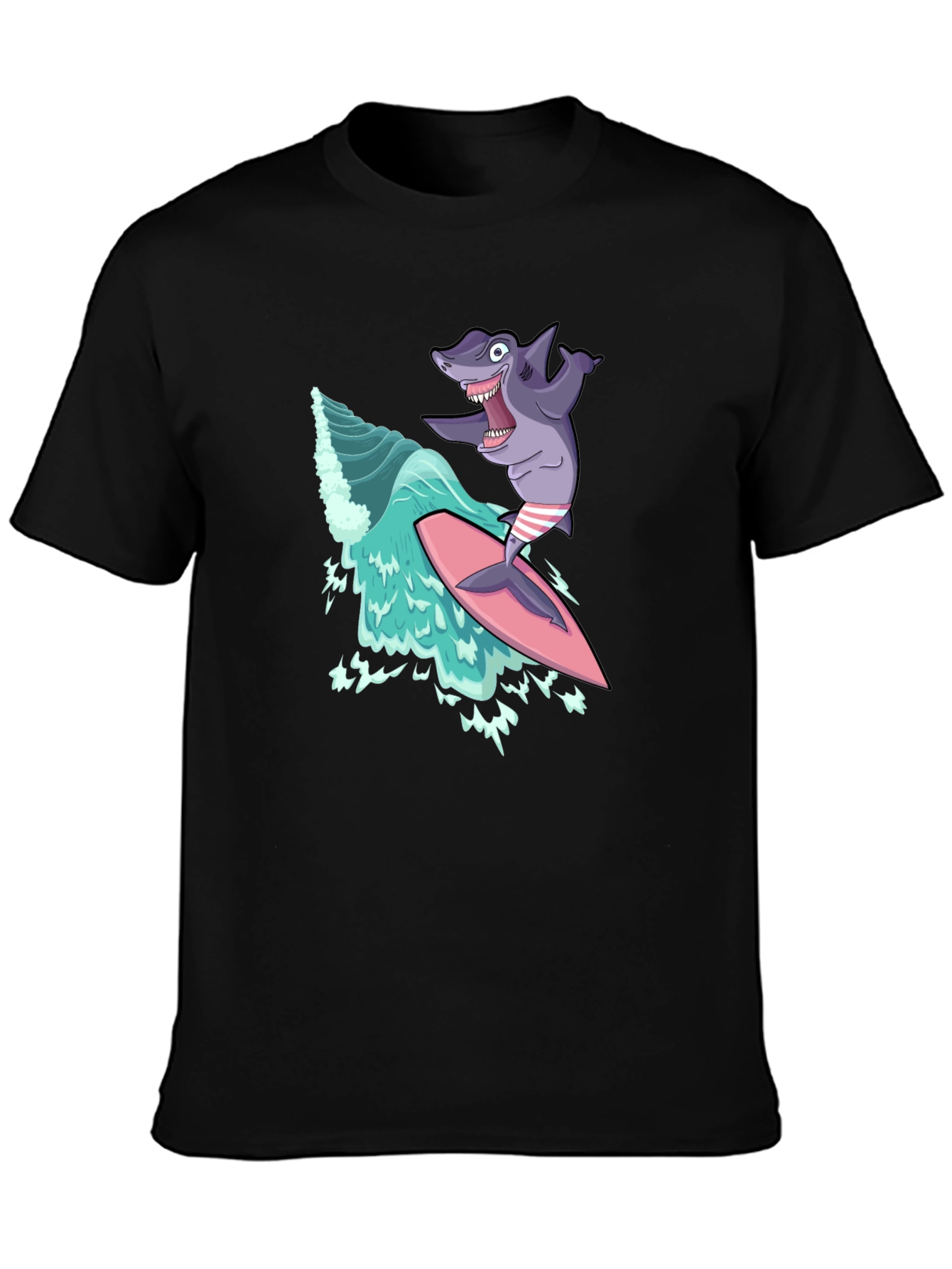 Surfing Shark Graphic Tee - Cool & Comfy
