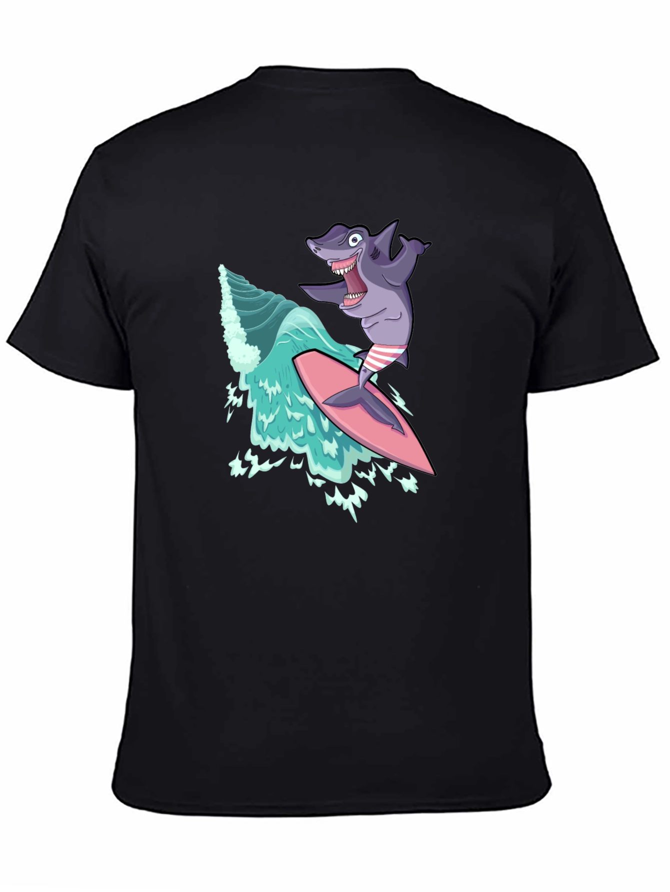Surfing Shark Graphic Tee - Cool & Comfy