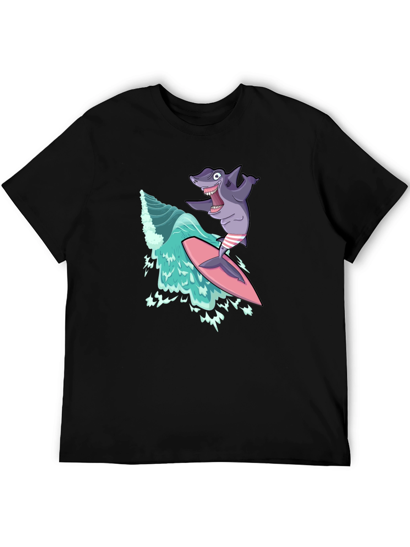 Surfing Shark Graphic Tee - Cool & Comfy