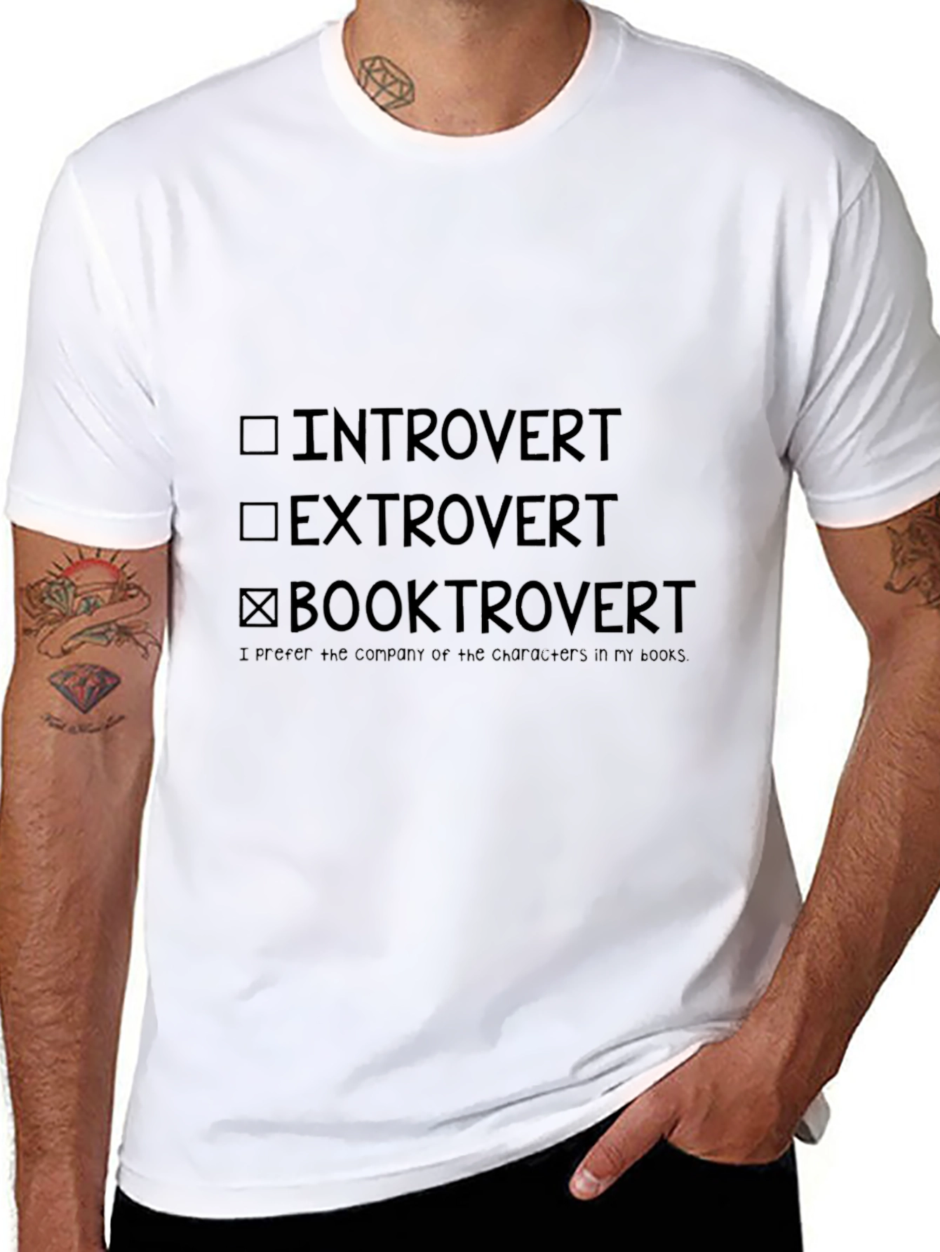 Booktrovert T-Shirt: Introvert Extrovert Reader Tee