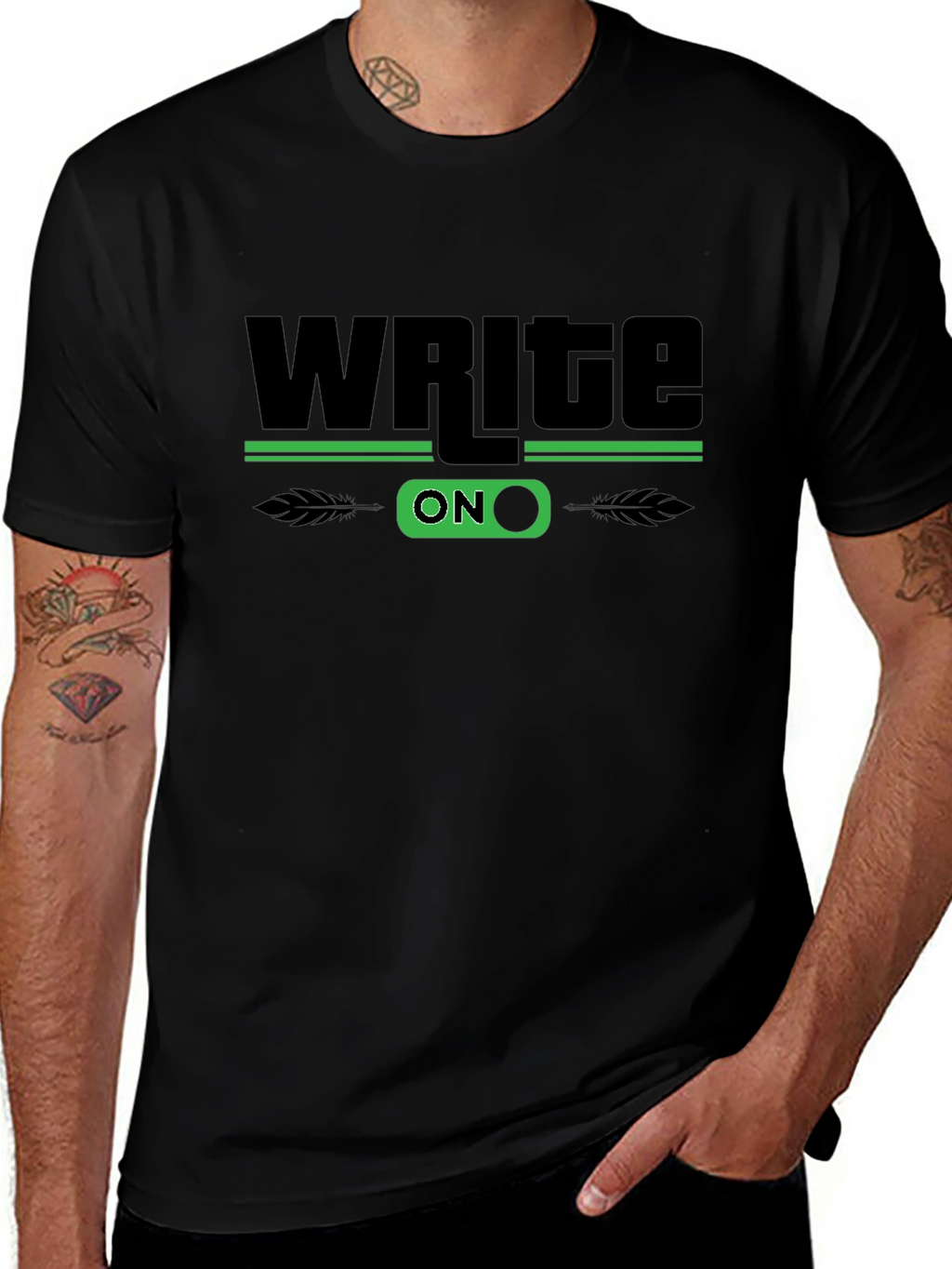 Write On Graphic T-Shirt - Stylish Novelty Tee