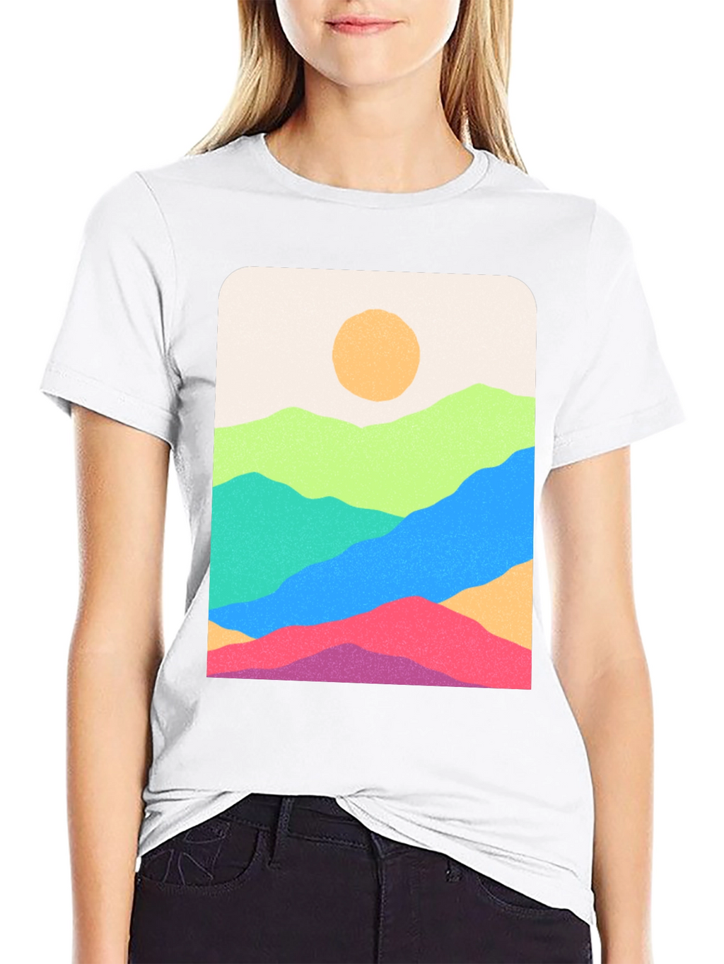 Mountain View Graphic Tee - Stylish Black T-Shirt