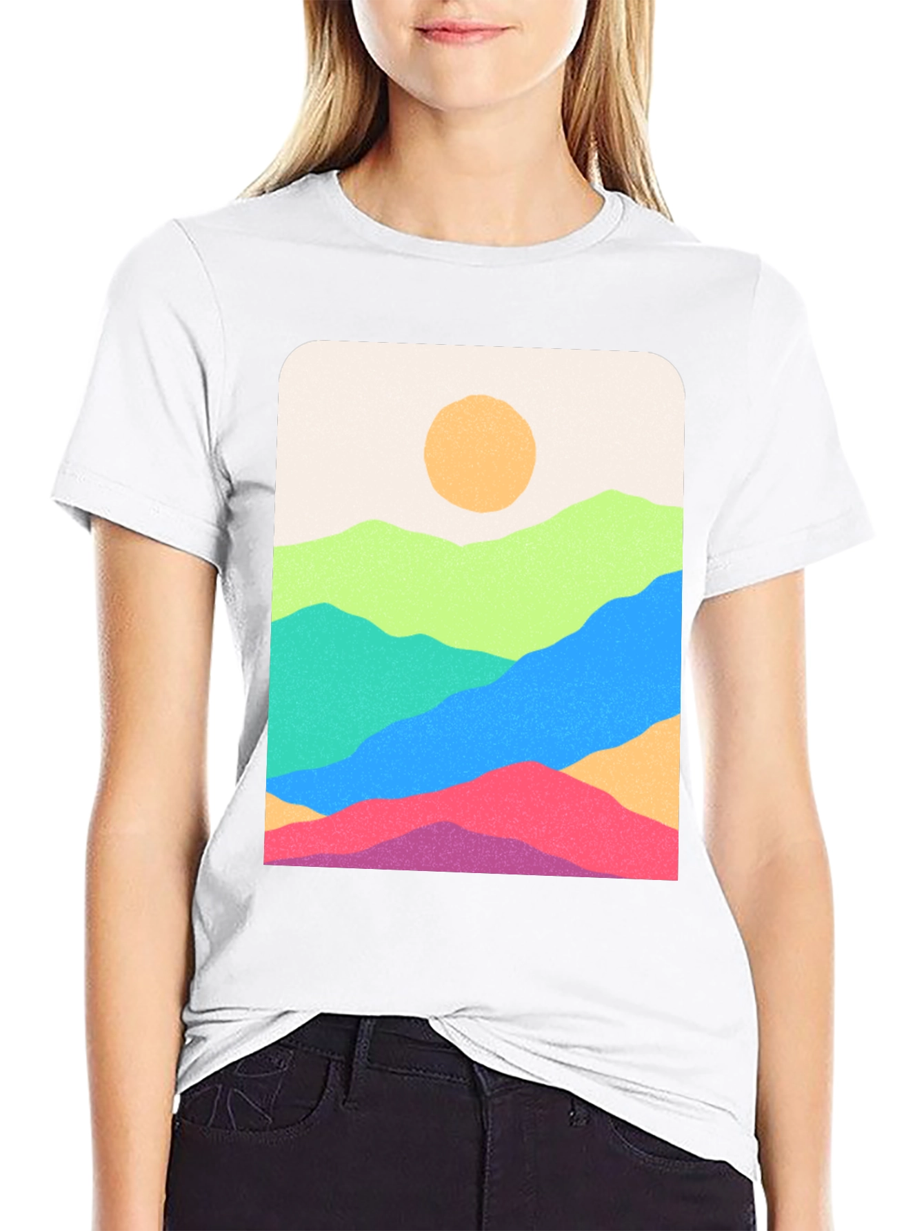 Mountain View Graphic Tee - Stylish Black T-Shirt