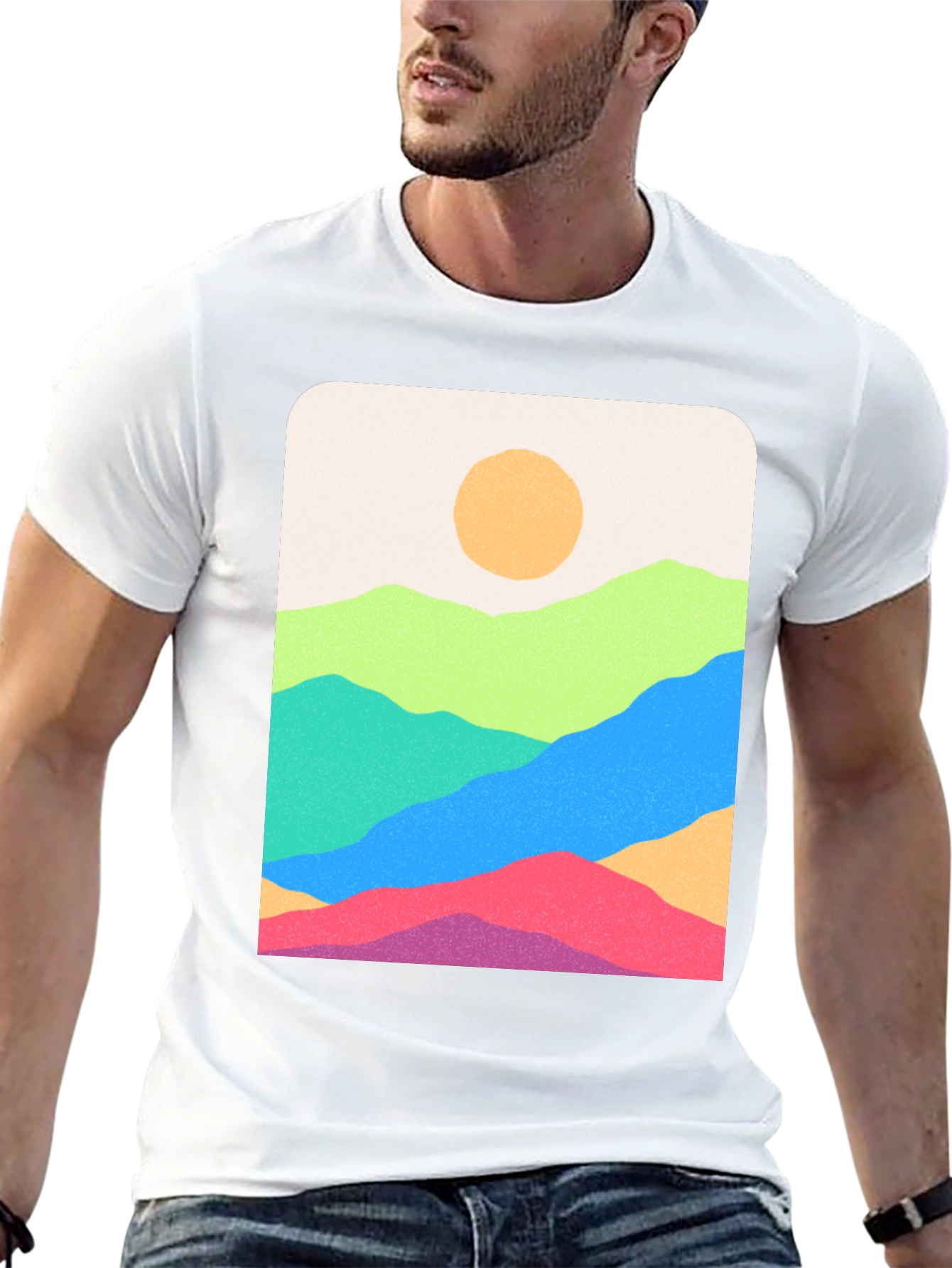 Mountain View Graphic Tee - Stylish Black T-Shirt