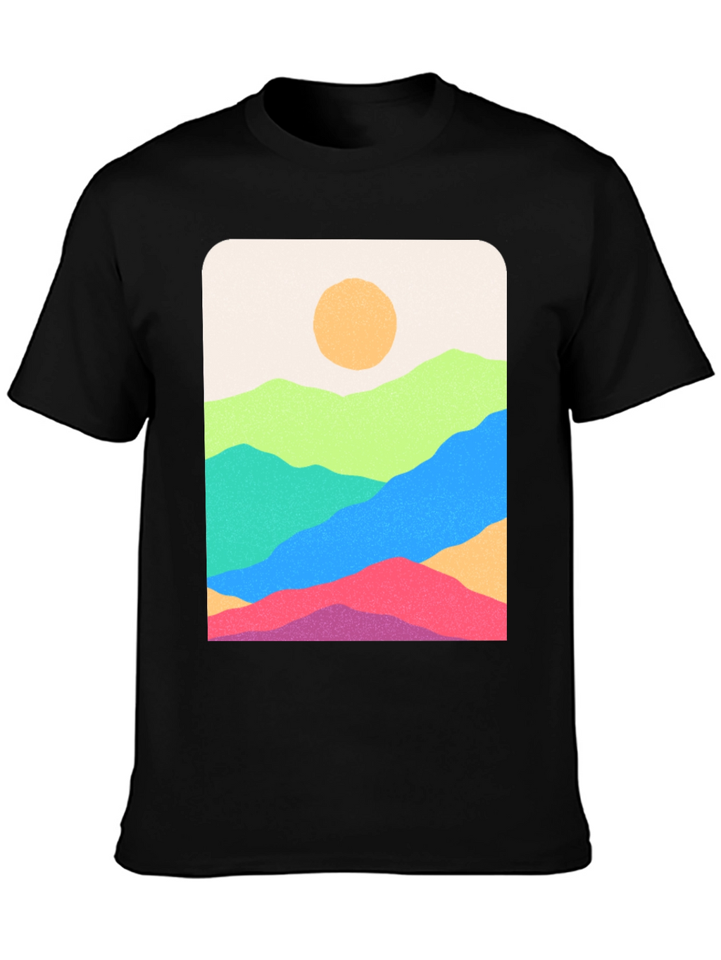 Mountain View Graphic Tee - Stylish Black T-Shirt