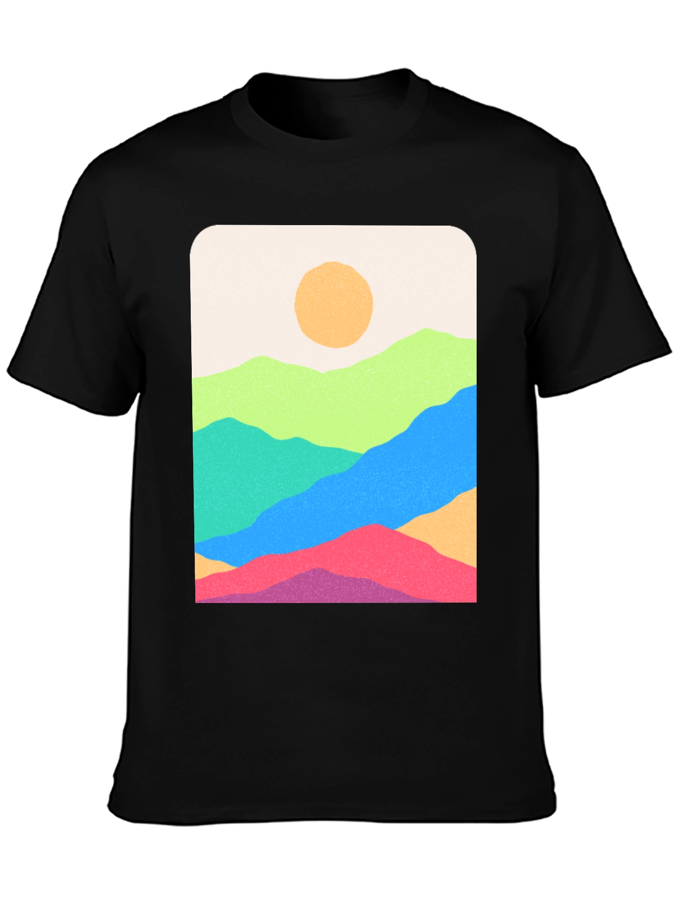 Mountain View Graphic Tee - Stylish Black T-Shirt