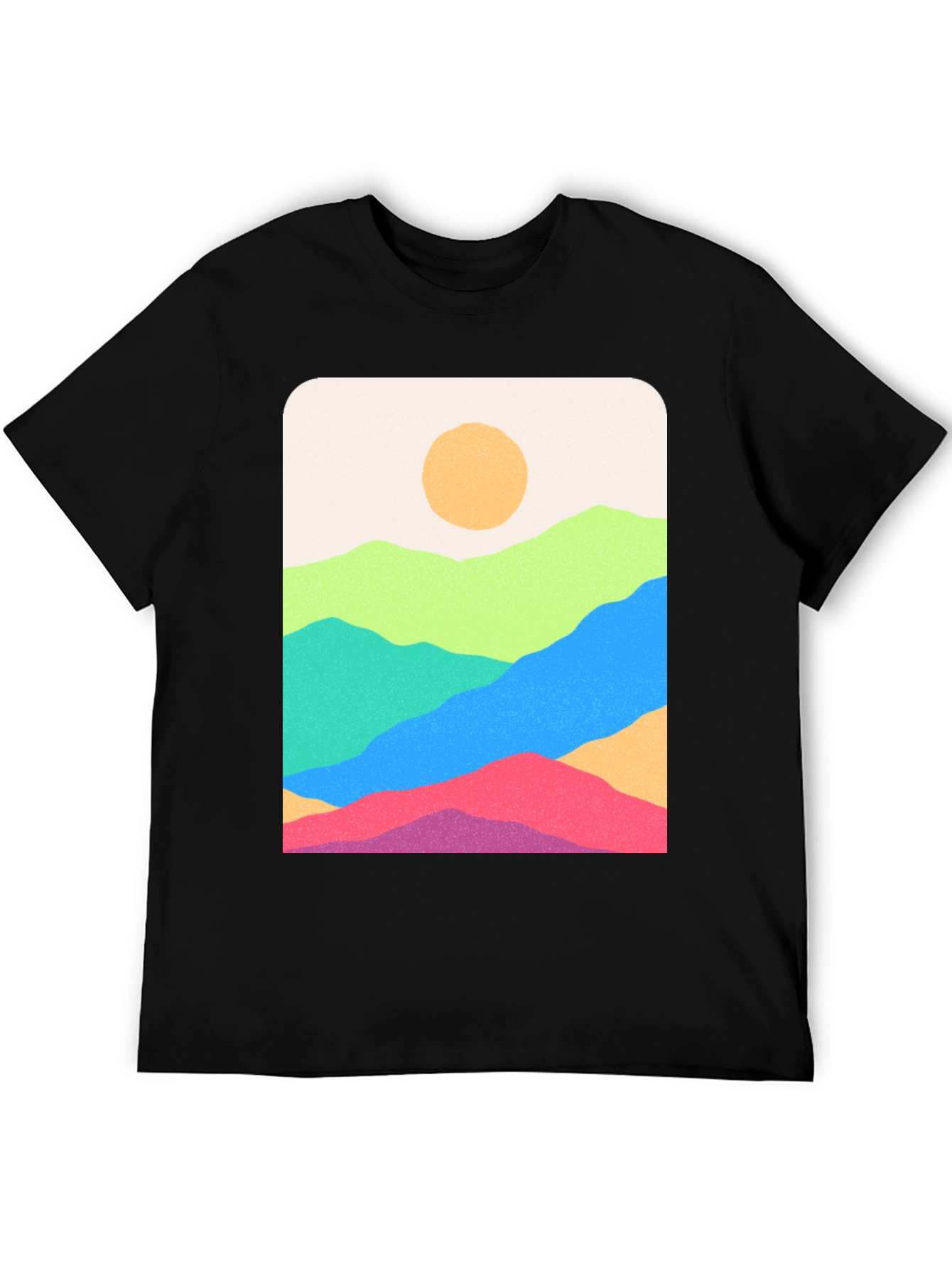 Mountain View Graphic Tee - Stylish Black T-Shirt