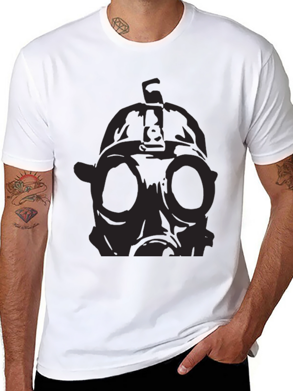Gas Mask Graphic Black T-Shirt