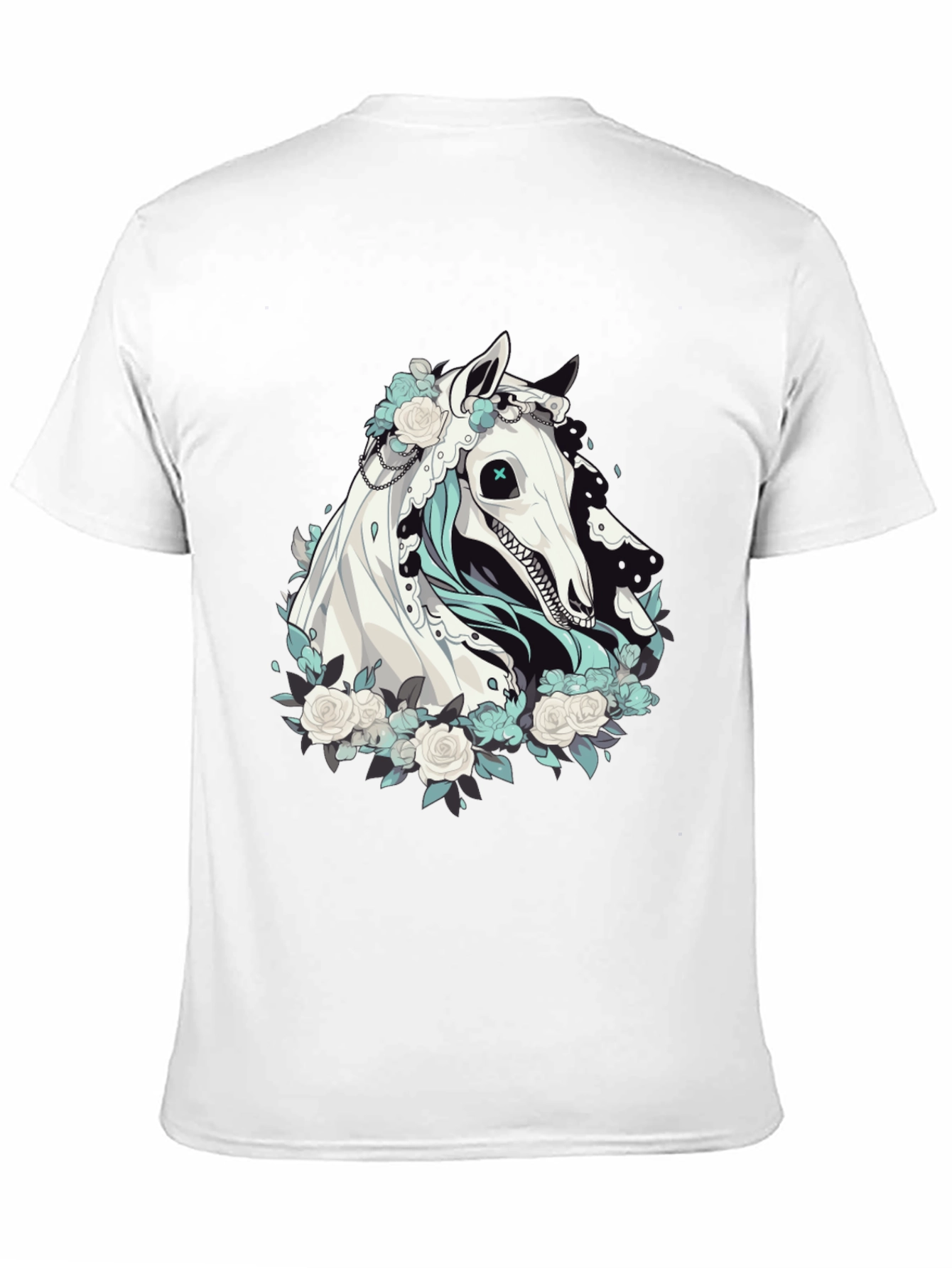 Floral Horse Graphic Tee - Black