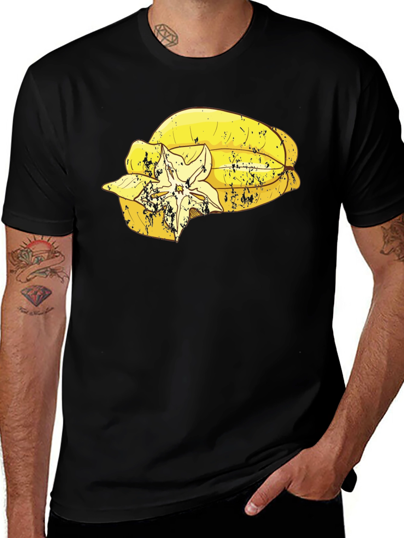 Star Fruit Graphic Tee - Tropical Fruit Lover Shirt