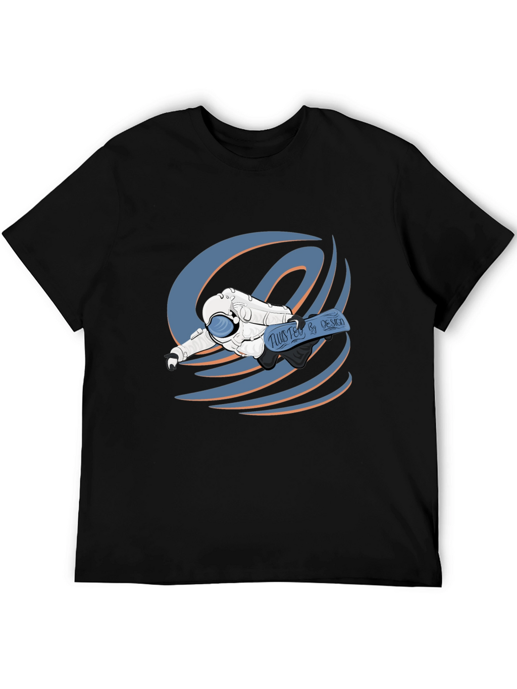 Astronaut Tee: Twisted By Design Black T-Shirt