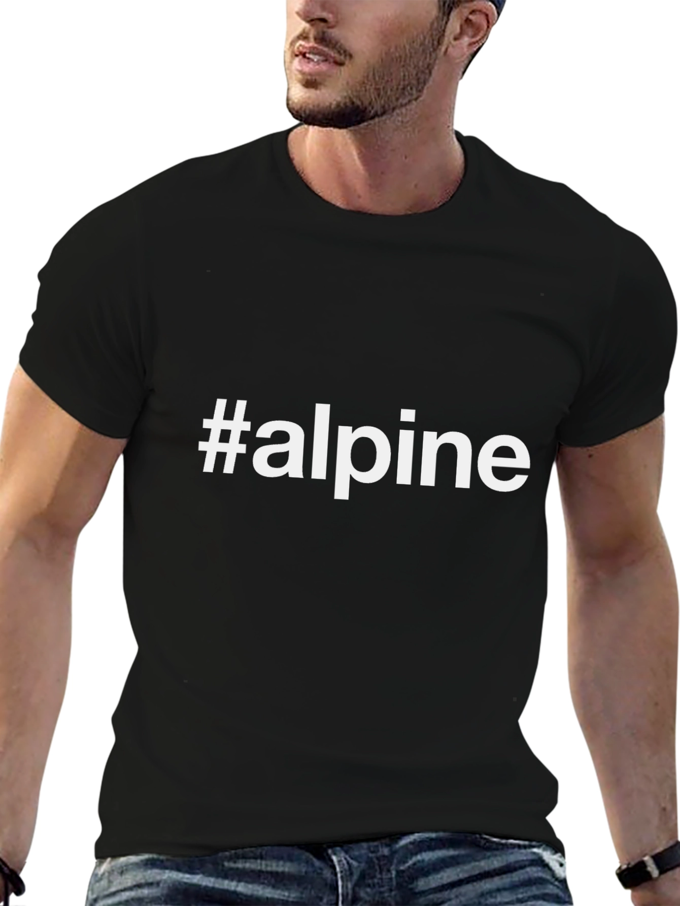 #alpine Black Graphic Tee - Stylish & Comfy