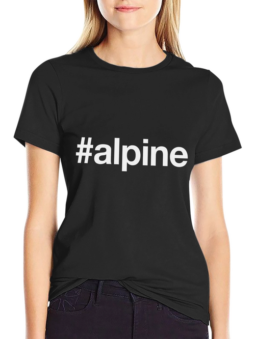 #alpine Black Graphic Tee - Stylish & Comfy