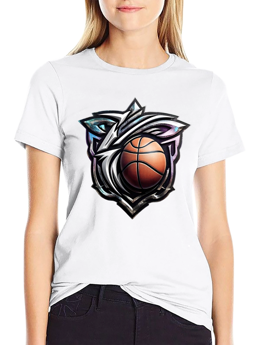 Basketball Wolf Graphic T-Shirt