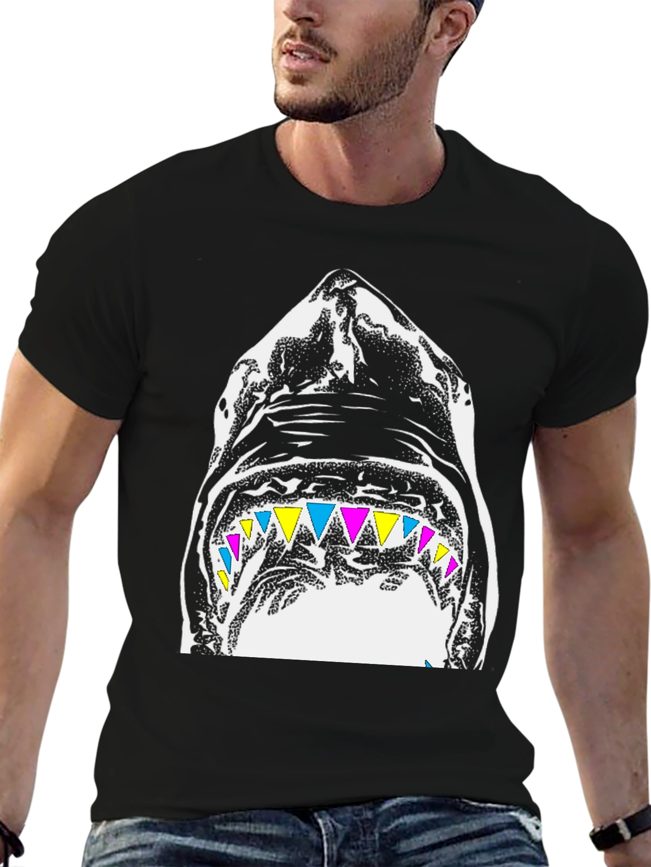 Shark Graphic Black T-Shirt