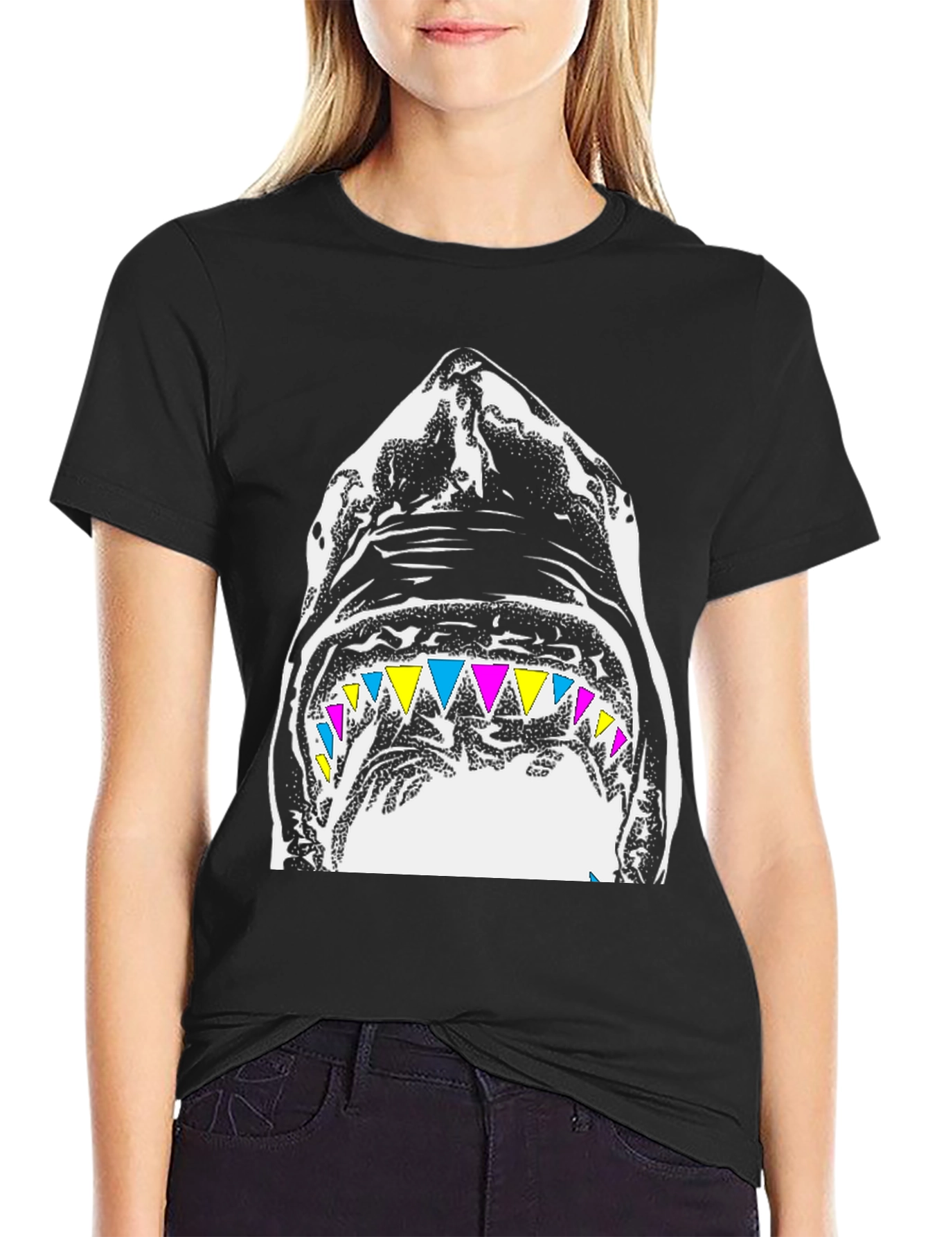 Shark Graphic Black T-Shirt