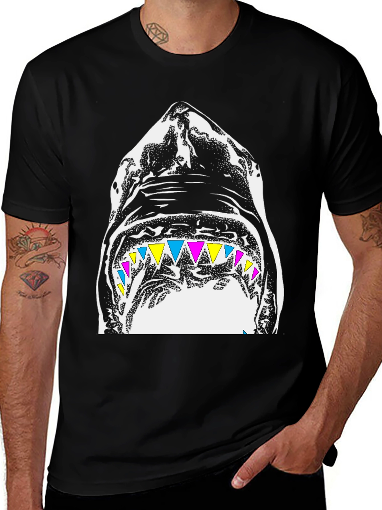Shark Graphic Black T-Shirt